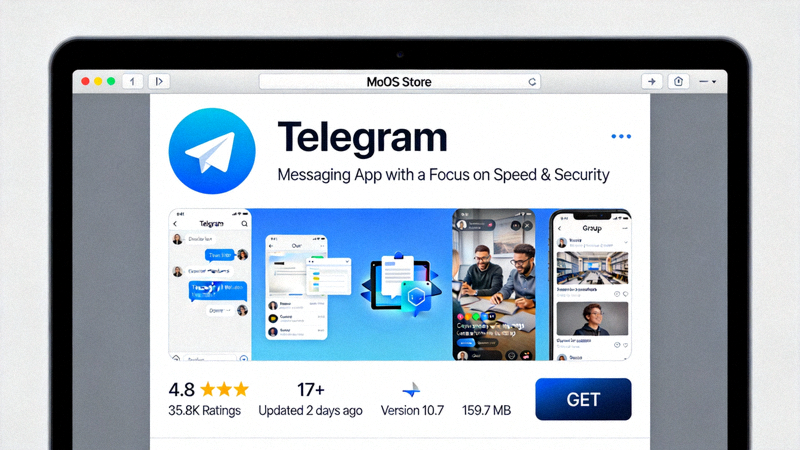 macOS App Store中Telegram官方应用的详情页面截图